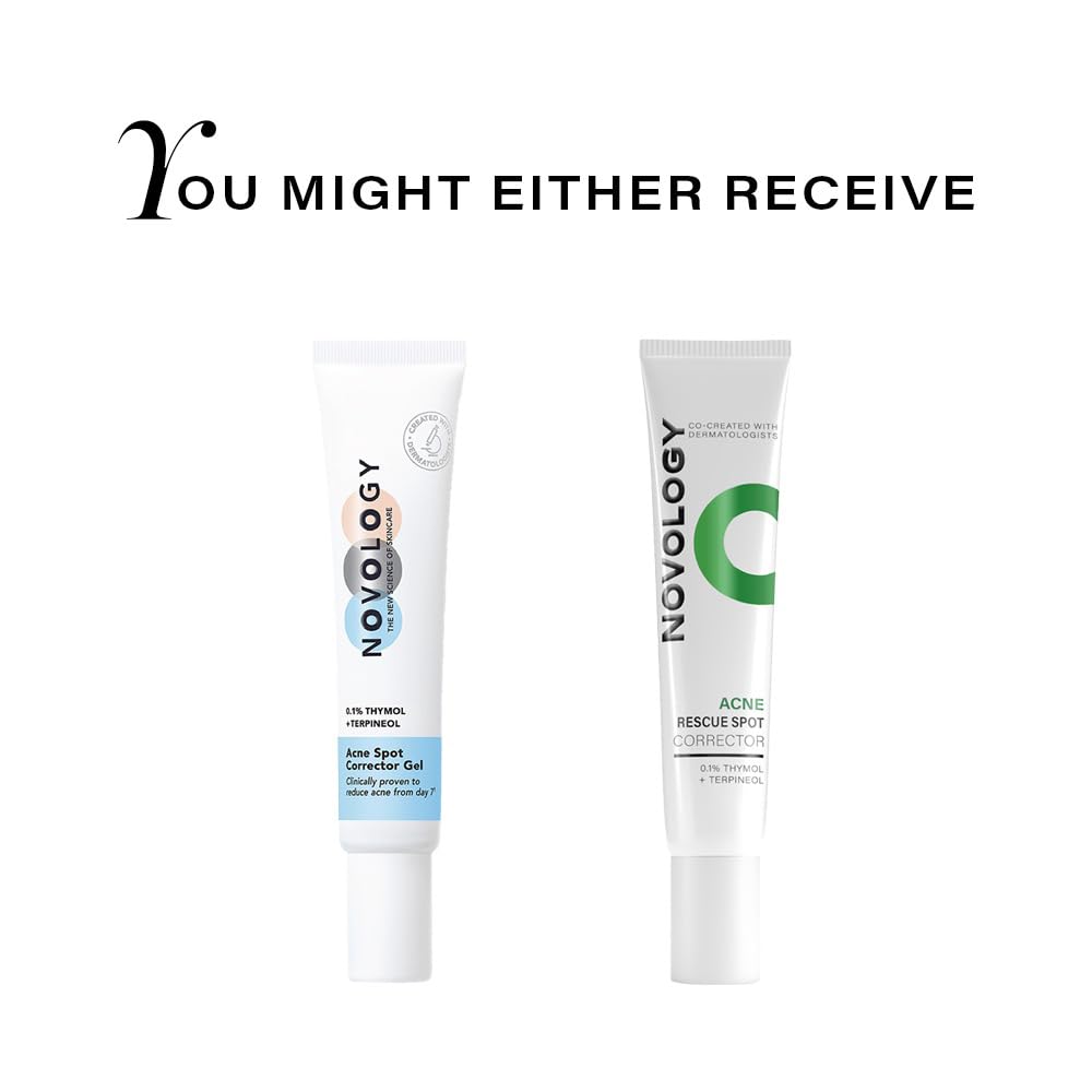 Novology Acne Spot Corrector Gel | For Active Acne, Pimples, Whiteheads | 30g