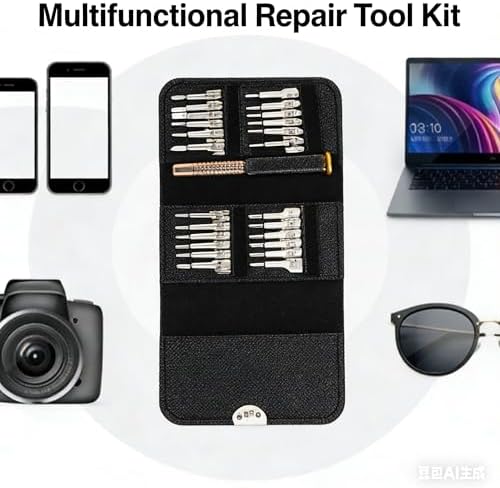 Precision Screwdriver Kit,24 - in - 1 Repair Tool Set with Storage Bag for Electronics, Phone, Computer, Game Console, Watch, Eyeglasses & Household Items