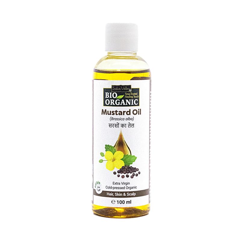 INDUS VALLEY 100% Natural Cold Pressed (Mustard Carrier Oil (100ml))