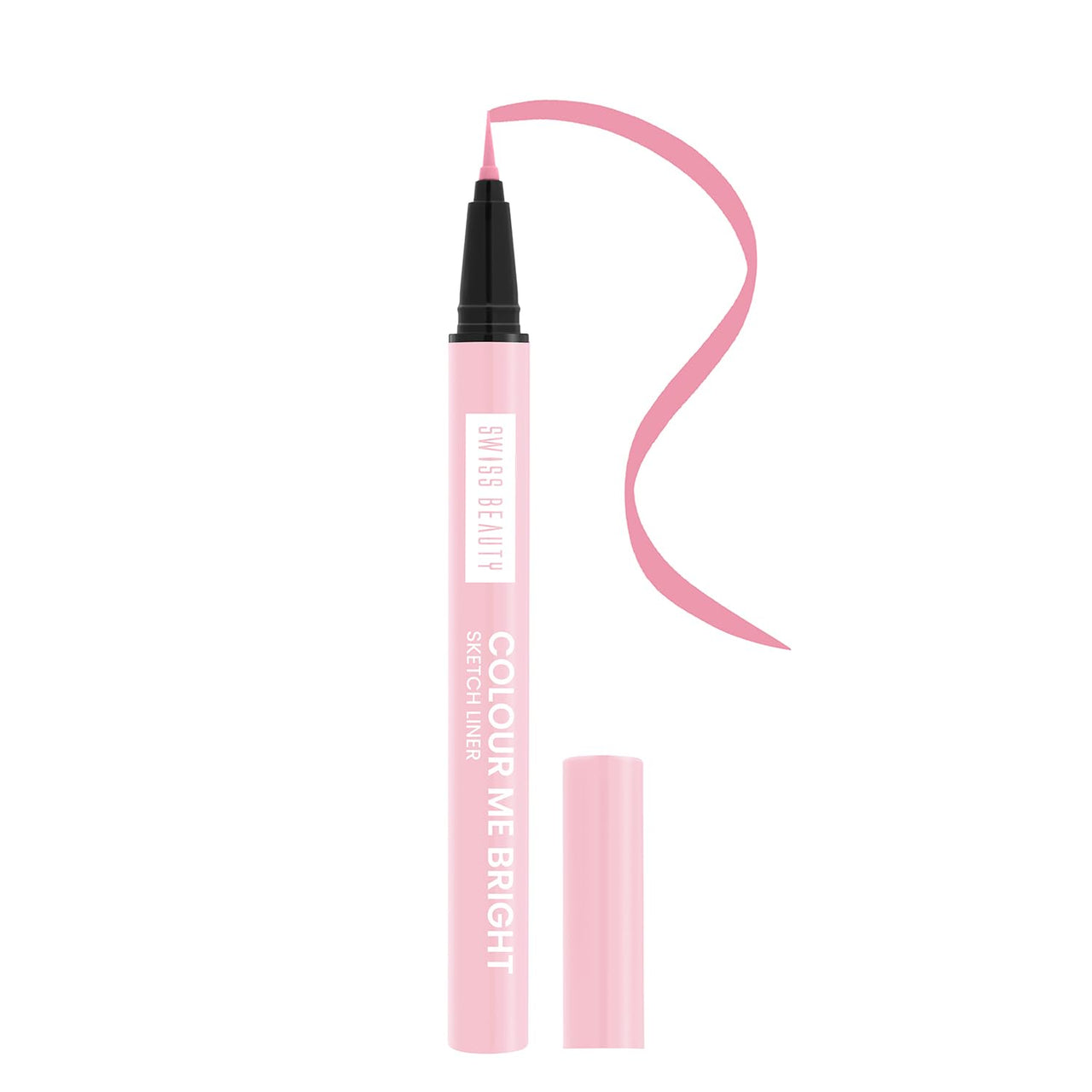 Swiss Beauty Colour Me Bright Matte finish Sketch Eyeliner with soft pen tip applicator | Quick Drying | Waterproof, smudge-proof eyeliner | Shade - Peach Please, 0.7ml