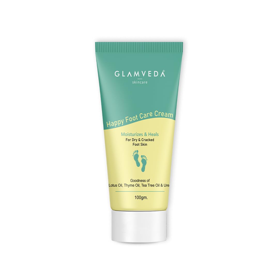 Glamveda Happy Foot Care Crack Cream For Moisturizes | Suitable for Dry & Cracked Foot Skin 100g Pack of 1