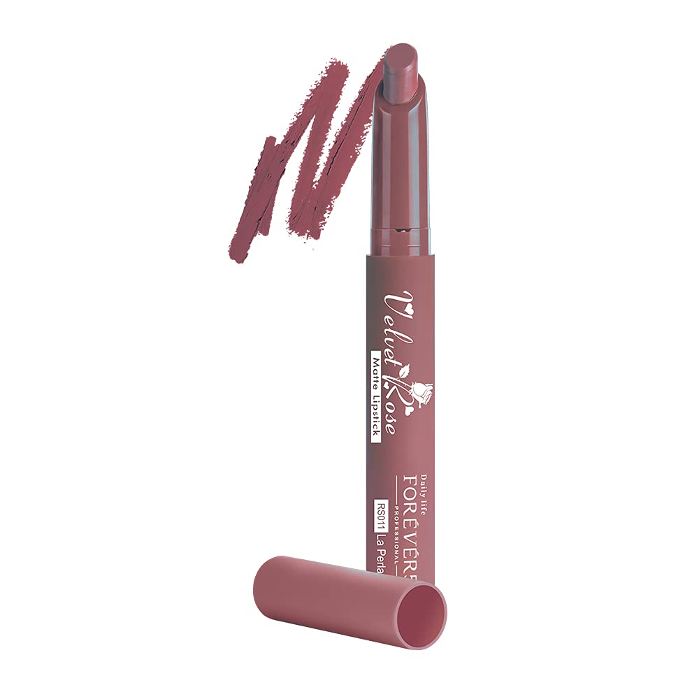 Forever52 Daily Life Velvet Rose Matte Long-Lasting Crayon Lipstick (Enriched With Rose Oil) - Hydrating Bold Lip Color With Silky Finish Look
