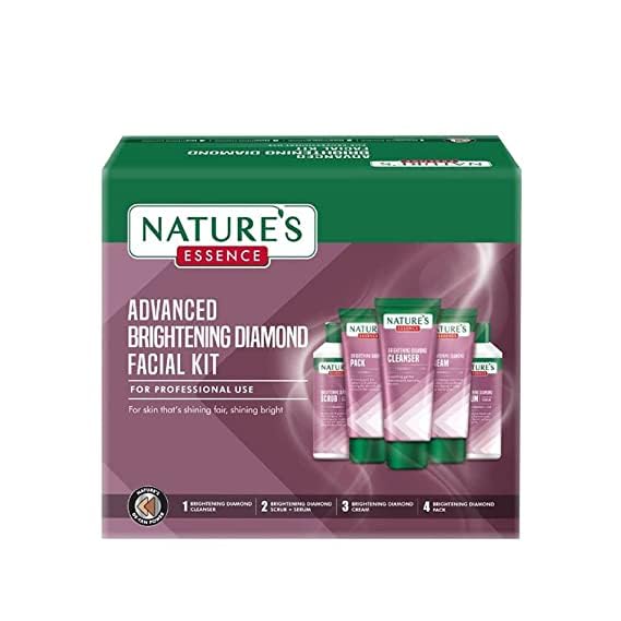 Nature's Essence Advanced Brightening Diamond Facial Kit 452gm for Skin Shining & Bright