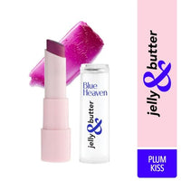 Blue Heaven Jelly & Butter Lip Balm infused with Jojoba Oil, Shea Butter + Vitamin E, smoothens Dry & Chapped Lips, Fades Pigmentation, Soften & Smoothes Plums Lips, Plum Kiss, 3g
