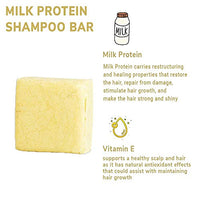 Earth Rhythm Milk Protein Shampoo Bars, Helps Strengthen Hair, Boost Thickness, Sulphate & Paraben Free - 80gm (Tin)