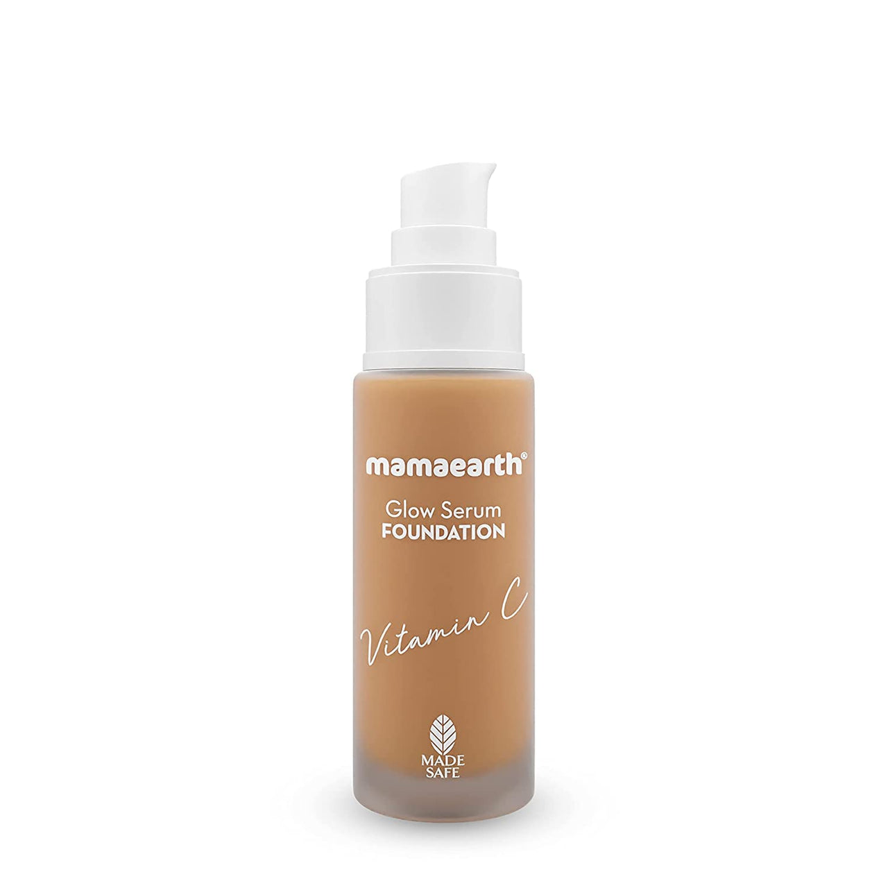 Mamaearth Glow Serum Matte Light Coverage Foundation Creamy With Vitamin C & Turmeric For 12-Hour Long Stay for All Skin types- 09 Warm Glow - 30 Ml