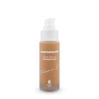 Mamaearth Glow Serum Matte Light Coverage Foundation Creamy With Vitamin C & Turmeric For 12-Hour Long Stay for All Skin types- 09 Warm Glow - 30 Ml