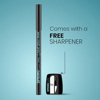 Spring H2O Velvet Shine Kajal Pencil Intense Black | With Avacado Oil and Vitamin E | Longlasting Waterproof and Sumdgeproof | Suitable for Sensitive Eyes | Includes Sharpener- 1.5gm