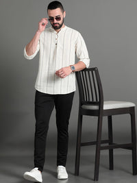 HERE&NOW Striped Cotton Short Kurta