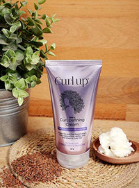 Curl Up Curl Defining Cream - All In One Leave In Conditioner Moisturizes, Enhances Natural Curl Definition & Provides Medium Hold to Dry Frizzy, Wavy & Curly Hair 150g
