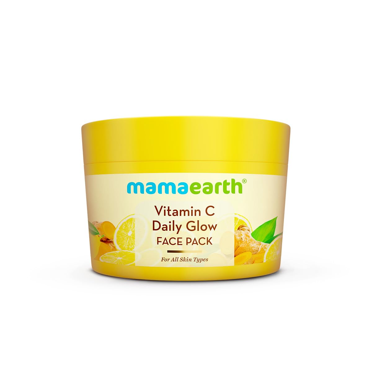 Mamaearth Vitamin C Daily Glow Face Pack with Vitamin C & Turmeric 200g | Natural, DIY-like Texture | Instantly Brightens Skin, Adds Glow | Clay Face Mask | Free From Harmful Chemicals | All Skin Type