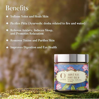 Ohria Ayurveda Amrit Ras Foot Balm | Relaxing, Softening, & Healing Foot Care | Hydrates & Softens Cracked Heels | Infused with Sesame, Almond, Cow’s Ghee & Essential Oils for Relaxation | All Skin Types| For Men & Women- 25g