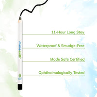 Mamaearth Charcoal Black Long Stay Matte Kajal Kohl Pencil With Castor Oil and Chamomile For 11-Hour Smudge-free Stay with Sharpener - 2.4 g (Pack of 2)