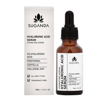 Suganda Hyaluronic Acid Face Serum for glowing skin & Barrier Repair | Anti Aging | Brightening & Hydrating | Reduces Fine Lines & Wrinkles | With Centella Asiatica, SLS and Mineral Oil Free (30ml)