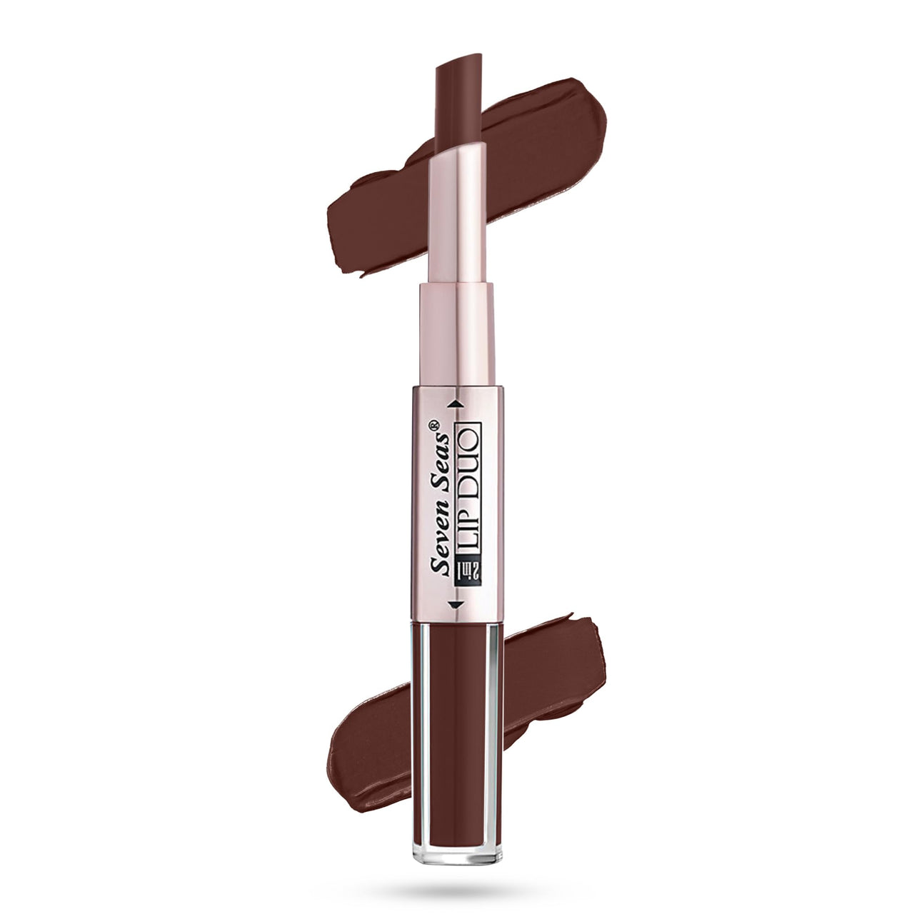 Seven Seas Lip Duo 2 In 1 Lipstick Matte Finish 2-in-1 Duo Liquid Lipstick with Matte Finish and Moisturizing Gloss (Crimson, 7ML)
