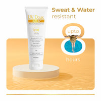 UV Doux Gold Sunscreen Gel For Anti Ageing with Sun Protection | SPF 50 and PA+++ Broad Spectrum | Enriched with Anti-oxidants like Vit C & E | Matte Finish | Water Resistant & Non-Greasy | 50gm