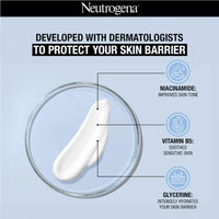 Neutrogena Ultra Gentle Daily Moisturiser | Oil Free | Glycerine, Niacinamide & Vitamin B5 | Light Weight & Non Greasy | Dry & Sensitive Skin | 100ml