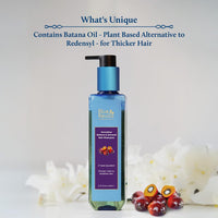 Blue Nectar Batana Hair Shampoo for Fuller & Stronger Hair | Organic Shampoo for Dry, Frizzy, Curly, and Wavy Hair | Redensyl Alternate | Shampoo for Women & Men (17 Herbs, 200ml)