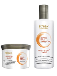 Streax Professional Set of Vitariche Care Repair Max Shampoo & Conditioner