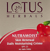 Lotus Herbals Nutramoist Skin Renewal Daily Moisturising Cream | 50g |(Set of 2 .,100g)