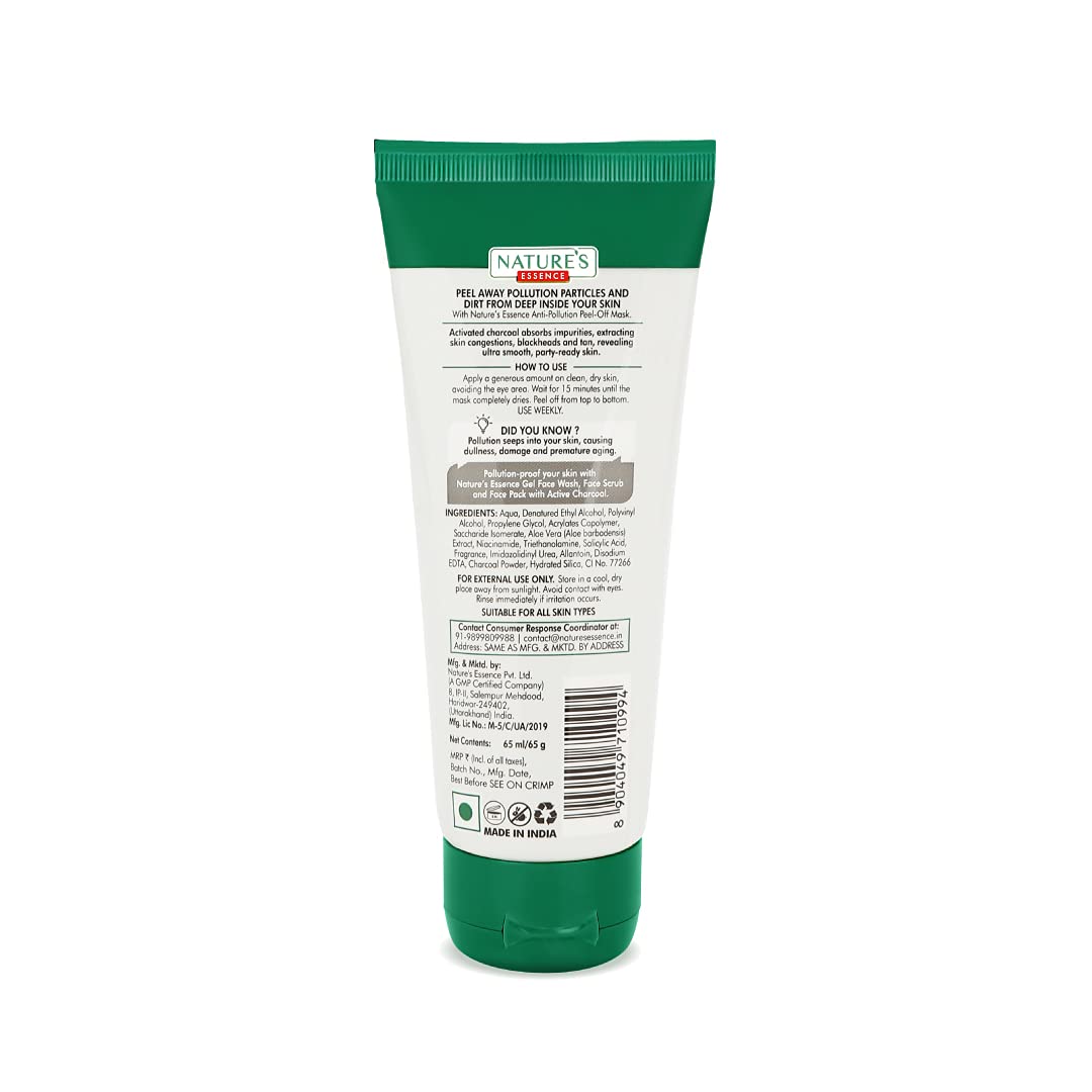 NATURES ESSENCE Anti- Pollution Peeloff Mask Active Charcoal, 50G