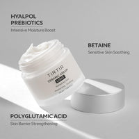 TIRTIR Ceramic Cream Light | Deep moisturizer for Glass Skin, Polyglutamic acid, Centella Asiatica Extract, Skin barrier, Lightweight, Mild, | Nature derived ingredients | Dry skin, Korean skincare