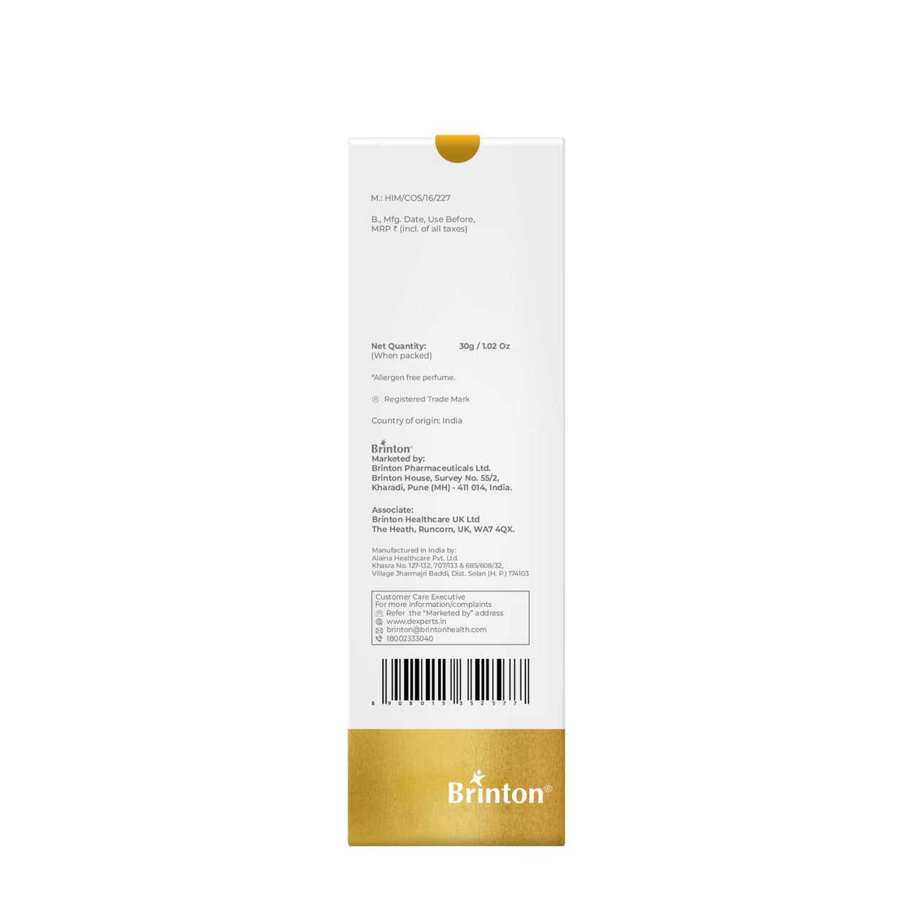 Brinton d'experts Night Repair Cream with Hyaluronic Acid, Collagen, Peptides, Rice & Pea Protein | Reduces Fine Lines, Wrinkles & Dark Spots | Provides Even Skin Tone | 30ml x Pack of 2
