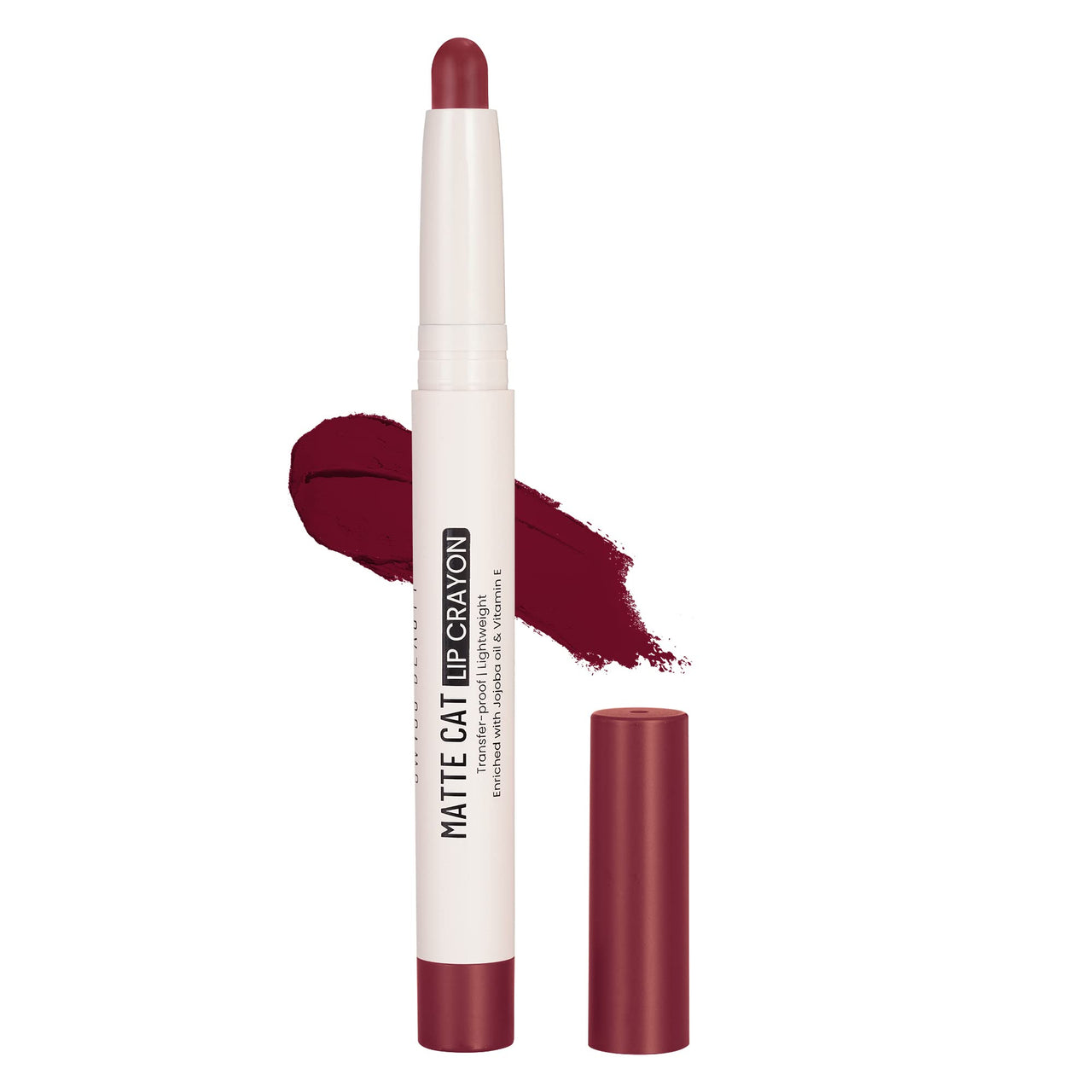Swiss Beauty Non-Transfer Matte Cat Lip Crayon | Water-Resistant | Long-Lasting 8 Hours Stay | Retractable Lip Crayon | Shade - Poppy-Rouge, 1.5g |