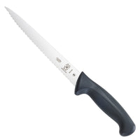 Mercer Culinary M23408 Millennia Black Handle, 8-Inch Wavy Edge, Utility Knife 8