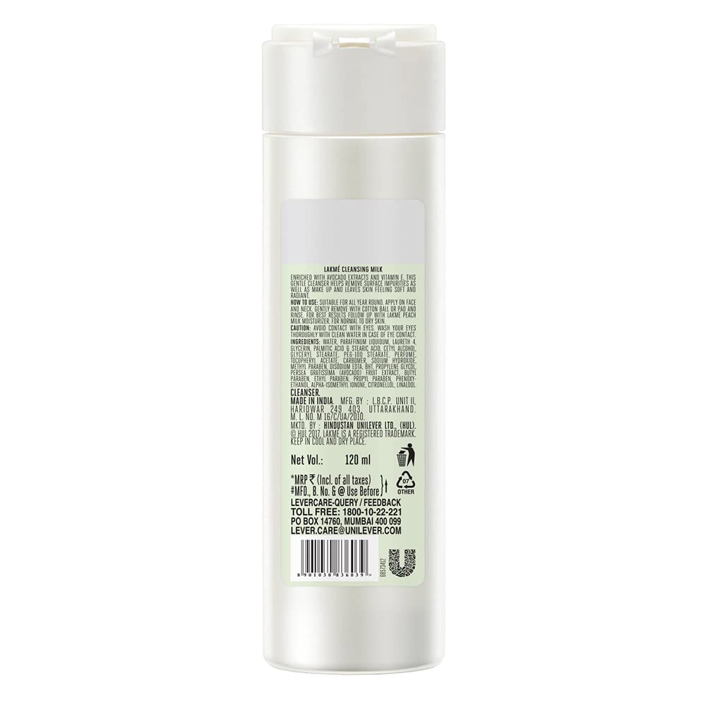 Lakmé Gentle & Soft Deep Pore Cleanser, With Avocado, 120 ml & Lakmé Absolute Perfect Radiance Brightening Day Crème (Cream) 50g