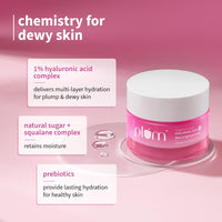 Plum Bulgarian Rose & 1% Hyaluronic Acid Dew-It-Light Gel Cream | Multi-Layer Hydration | Retains Moisture | Light, Oil-Free, Non-Greasy | Face Moisturizer for Women & Men | All Skin Types | 50g