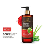 Khadi Natural Hibiscus & Aloevera Shampoo With Reetha & Amla Sulphate Paraben Free - Powered Botanics, 1 Count