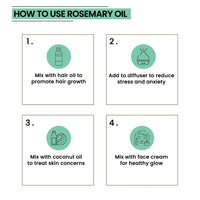 Rey Naturals Rosemary Oil For Hair Growth | Rosemary Essential Oil For Hair Growth | Rosemary Oil Essential Oil For Skin & Body | Pure Rosemary Oil | Pure Rosemary Hair Oil For Men & Women - 15ml*2
