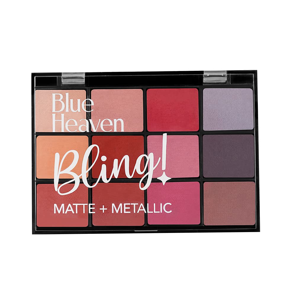 Blue Heaven Matte Love Mini Lipsticks & 12-In-1 Bling Eyeshadow Combo, Multicolor