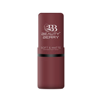 Beauty Berry Soft & Matte Lipstick | Moisturizing & Non Drying Formula with Velvet Matte Finish | Highly Pigmented and Lightweight Lipstick for Women (Petal Pride, 4g)
