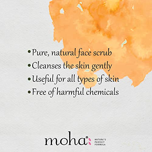 moha: Herbal Scrub (100 GM) | Face Scrub | Blend Of Walnut, Orange Peel & Oilve Oil for Skin Brightening, Exfoliate Face, For All Skin Type (Pack Of 1)