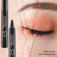 Tmisham Store Eyebrow Pen- Black, Waterproof & Smudge-proof, One Swipe Application with Micro Precision, Natural & Long-lasting Finish, For Denser & Fuller Eyebrows, Easy to use(pc of 1)