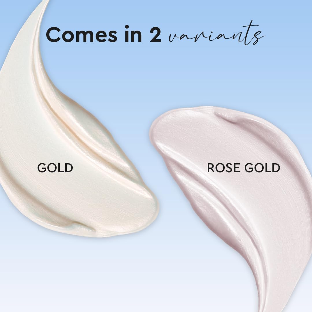 Million Colors Illuminating Strobe Cream for Face | Gold Strobe Cream + Primer + Face Highlighter | Hydrating Makeup Base with SPF |Infused With Niacinamide, Hyaluronic Acid, Jojoba Oil & Shea Butter for Radiant Skin 30ml