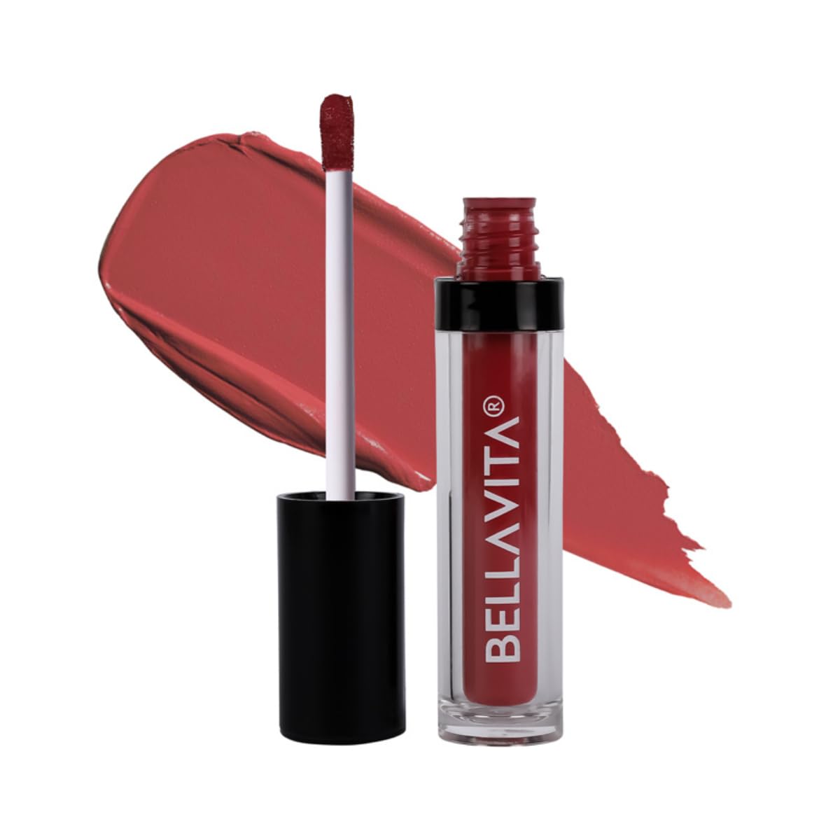 BELLAVITA Kiss-Proof Liquid Lipstick | 3.8 ml | 18-hr Stay | Transferproof Lipstick | Long Lasting | Ultra Matte Finish | Intense Moisturisation | Waterproof Liquid Lipsticks for Women | Naughty Nude
