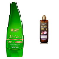 WOW Skin Science Aloe Vera Multipurpose Beauty Gel for Skin and Hair & WOW Skin Science Red Onion Black Seed Oil Shampoo with Red Onion Black Seed Extract