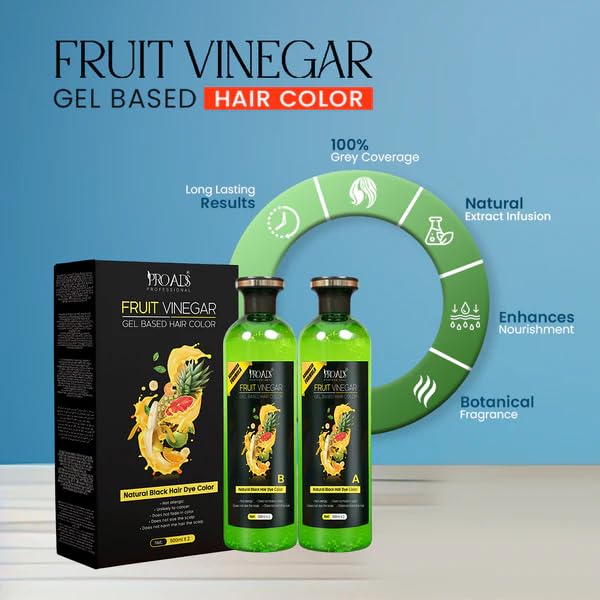 PRO ADS Fruit Vinegar Hair Gel Color Black,2