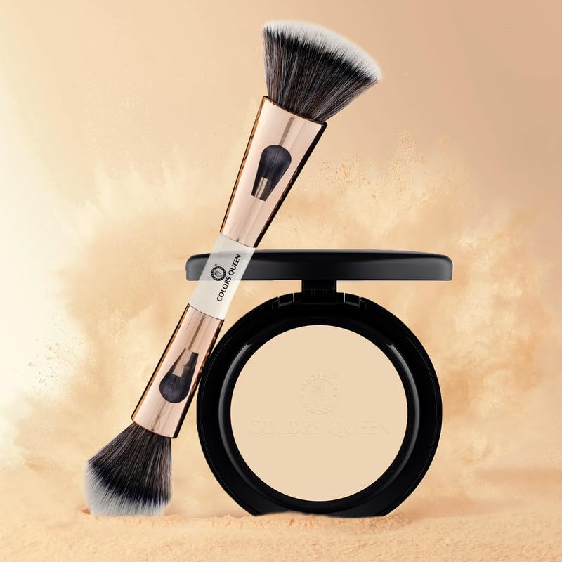Colors Queen 4 in 1 Multifunctional Makeup Brush Set with Foundation Brush, Powder Brush, Eyeshadow Blending Brush & Flat Brush | Feathery Soft Bristles Makeup Brushes for Women