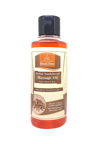 Khadi Pure Herbal Sandalwood Massage Oil, 210 ml,Red,KPSNDLWMOX1