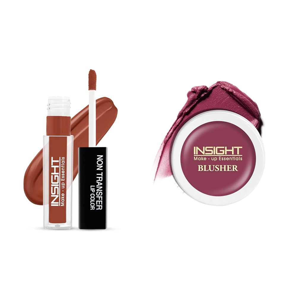 Insight Cosmetics Insight Non Transfer Lip Color Matte Texture12Hrs WaterproofTrue ColorSmudge Proof Paraben Free 100% Veg, 4ml(LG40-28) Crème Blusher, Face Makeup, Dusty Rose, 3.5 gm(B-02=03)