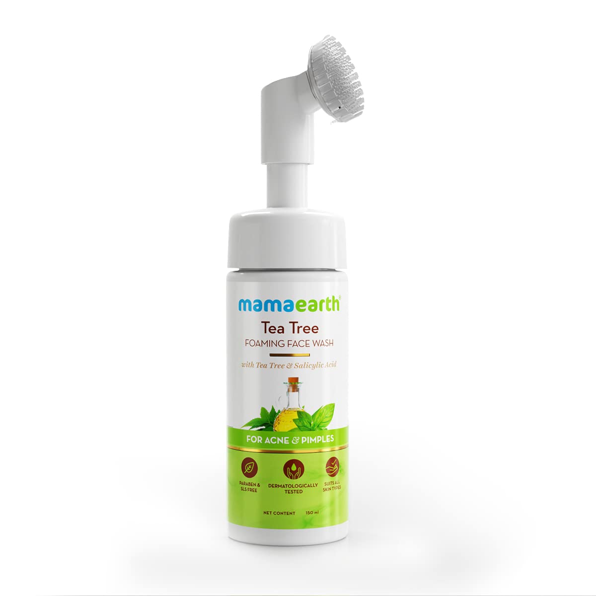 Mamaearth Tea Tree Foaming Face Wash with Tea Tree and Salicylic Acid for Acne and Pimples | Gently Cleanses | Removes Excess Oil | Antibacterial | 150 ml