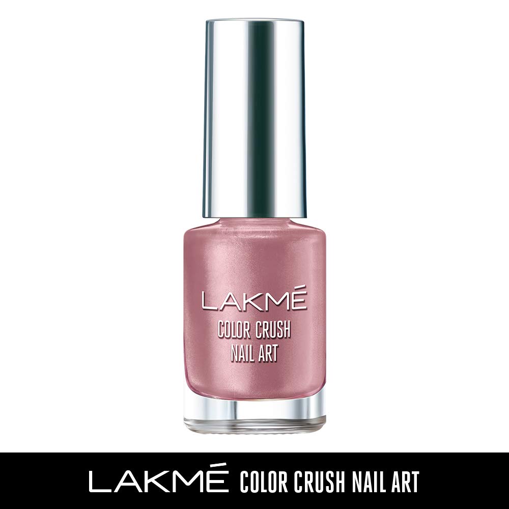 Lakmé Color Crush Shimmery Finish Nailart, M3 Original Nude, 6 Ml & Color Crush Nail Art, C2, 6Ml