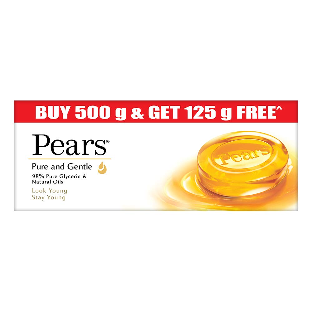 Pears Pure And Gentle Bathing Bar, 125g (Pack Of 5) & Dove Hair Fall Rescue Shampoo, 1L