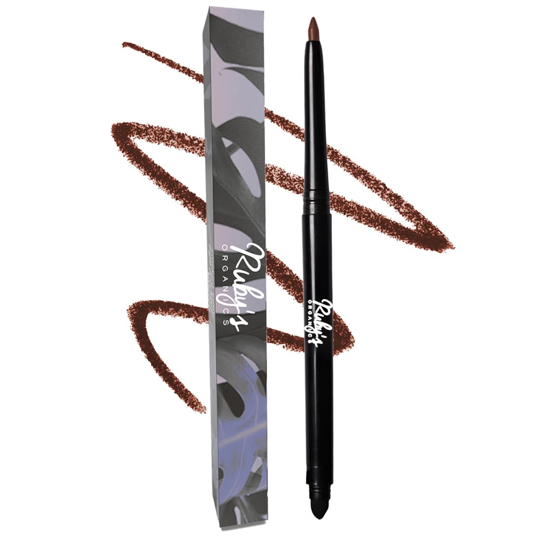 RUBY's ORGANICS Kohl Eyeliner- Brown, 3 In 1 Brow Filler, Kajal with In-Built Smudger, Extra Smooth & Blendable, Long-Wearing Matte Finish, Organic Eye Makeup, Cruelty-Free & Vegan, 0.35 Gm,Pencil