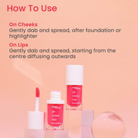 Earth Rhythm Lip, Cheek & Eye Shadow Tint - Cherry & Brandy Combo, With Goodness Of Pomegranate & Grape Seed Extract For Women & Girls 10 Ml (Pack Of 2), Cream