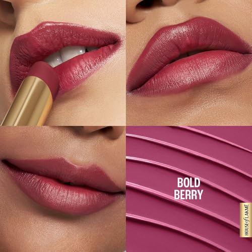 Lakmé 9to5 Lipstick, Hya Matte, with Hyaluronic Acid for hydrated lips, Bold Berry 3.6gm